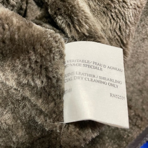 Utex Design leather/shearling  Coat in dark Brown Sz.L - Picture 6 of 8